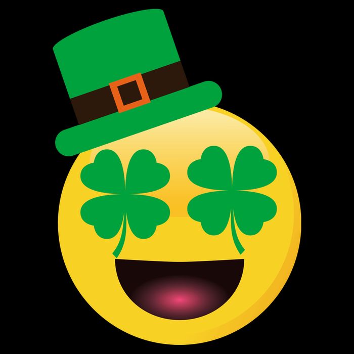 Emoji Smile Clover St. PatrickS Day Flexfit Unipanel Trucker Cap