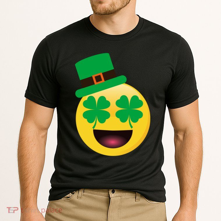Emoji Smile Clover St. PatrickS Day Performance Shirt