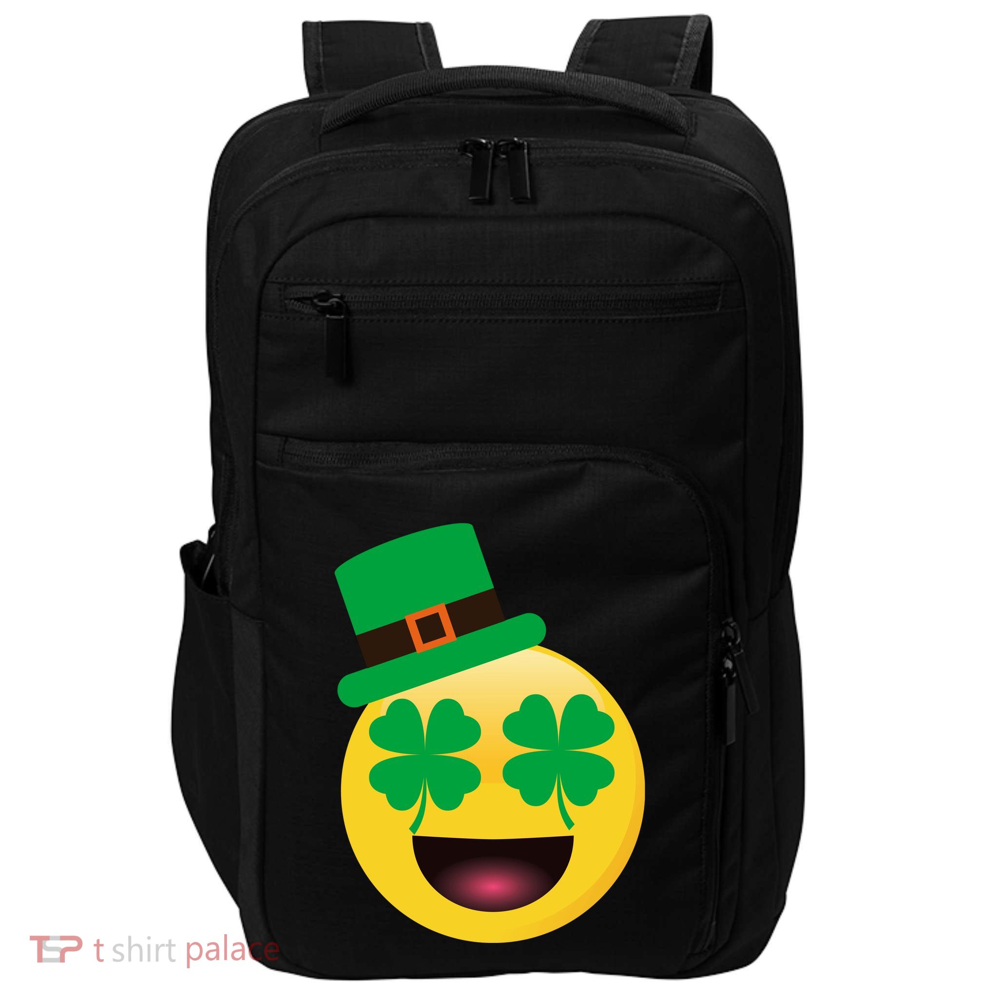 Emoji Smile Clover St. PatrickS Day Impact Tech Backpack