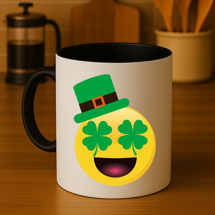 Emoji Smile Clover St. PatrickS Day Mug