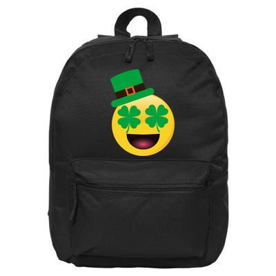 Emoji Smile Clover St. PatrickS Day 16 in Basic Backpack