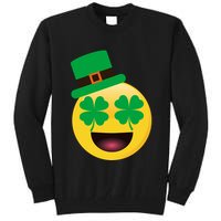 Emoji Smile Clover St. PatrickS Day Tall Sweatshirt