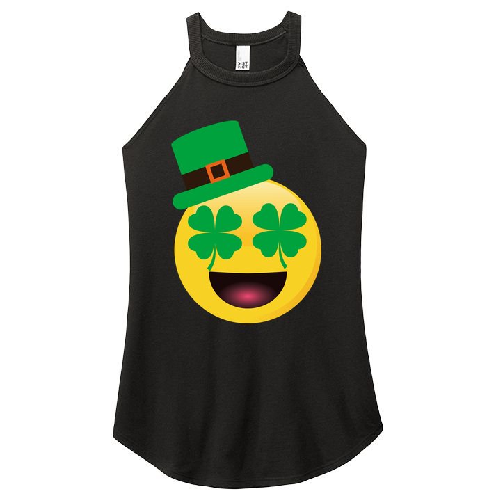 Emoji Smile Clover St. PatrickS Day Women's Perfect Tri Rocker Tank