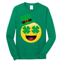 Emoji Smile Clover St. PatrickS Day Long Sleeve Shirt
