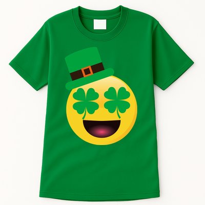 Emoji Smile Clover St. PatrickS Day Tall T-Shirt