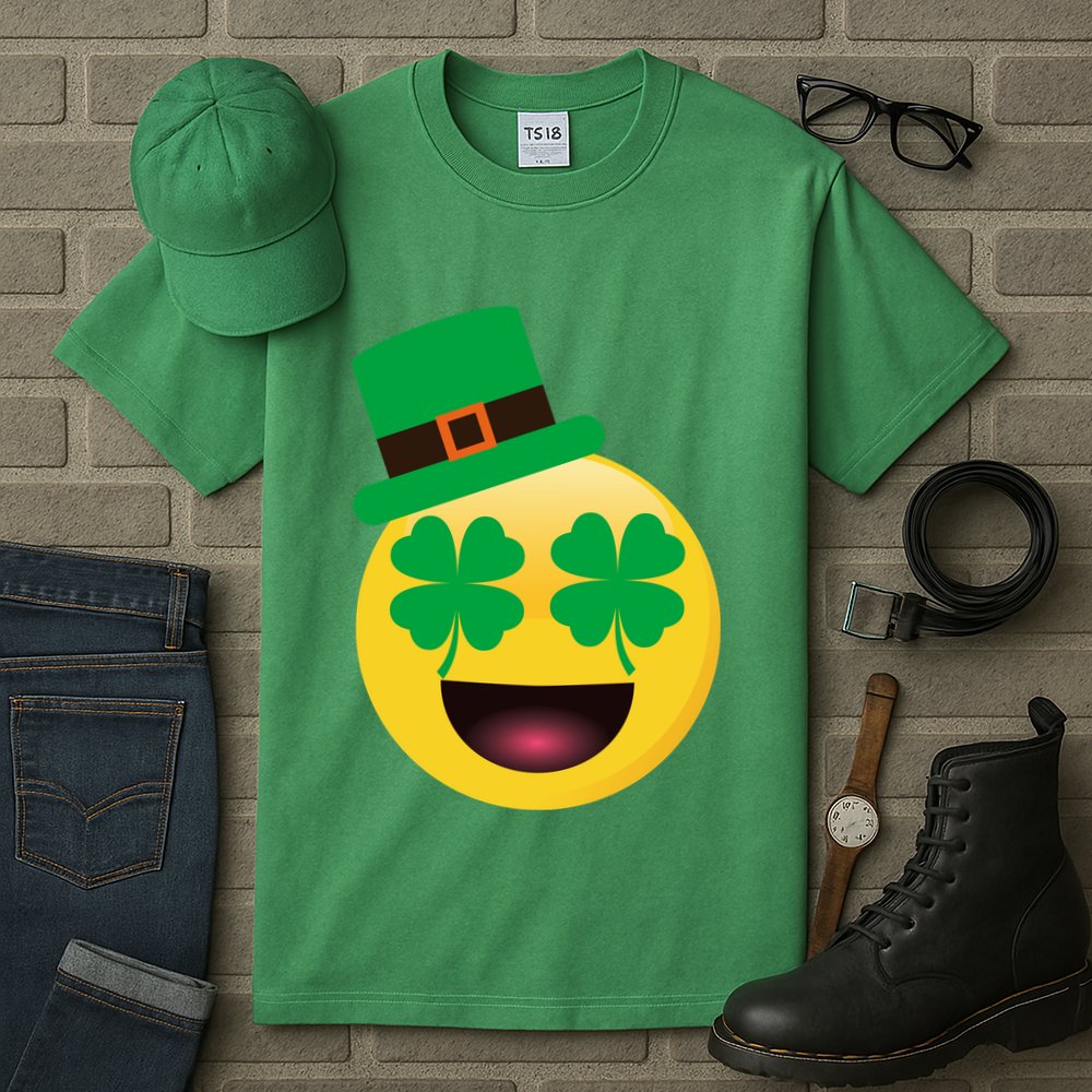 Emoji Smile Clover St. PatrickS Day Tall T-Shirt