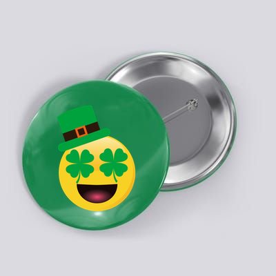 Emoji Smile Clover St. PatrickS Day Button