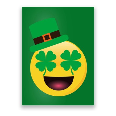 Emoji Smile Clover St. PatrickS Day Poster