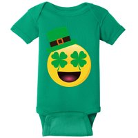 Emoji Smile Clover St. PatrickS Day Baby Bodysuit
