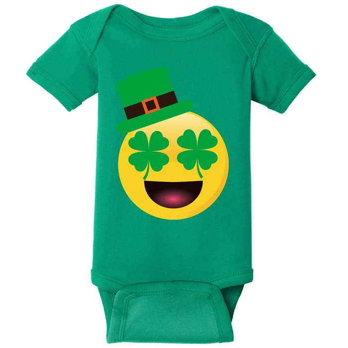 Emoji Smile Clover St. PatrickS Day Baby Bodysuit