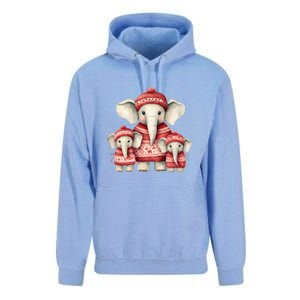 Christmas Elephant Family Matching Outfit Unisex Surf Hoodie