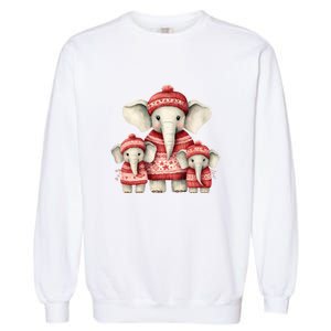 Christmas Elephant Family Matching Outfit Garment-Dyed Sweatshirt