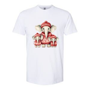 Christmas Elephant Family Matching Outfit Softstyle CVC T-Shirt