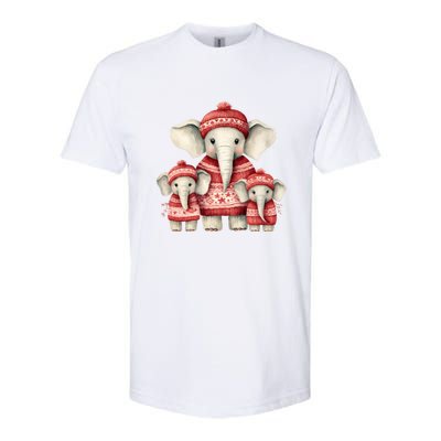 Christmas Elephant Family Matching Outfit Softstyle® CVC T-Shirt