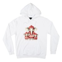 Christmas Elephant Family Matching Outfit Hoodie