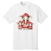 Christmas Elephant Family Matching Outfit Tall T-Shirt