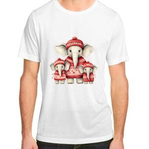 Christmas Elephant Family Matching Outfit Adult ChromaSoft Performance T-Shirt