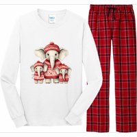 Christmas Elephant Family Matching Outfit Long Sleeve Pajama Set