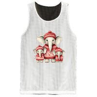 Christmas Elephant Family Matching Outfit Mesh Reversible Basketball Jersey Tank