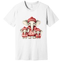 Christmas Elephant Family Matching Outfit Premium T-Shirt