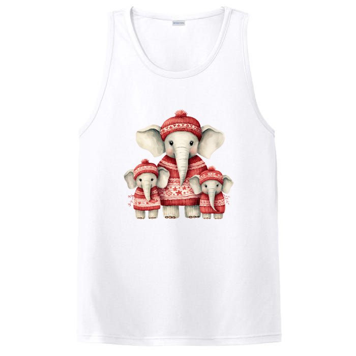 Christmas Elephant Family Matching Outfit PosiCharge Competitor Tank