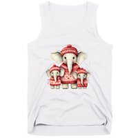 Christmas Elephant Family Matching Outfit Tank Top