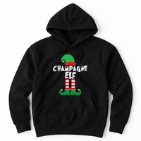 Champagne Elf Funny Christmas Squad Matching Xmas Hoodie