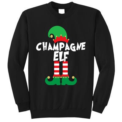 Champagne Elf Funny Christmas Squad Matching Xmas Sweatshirt