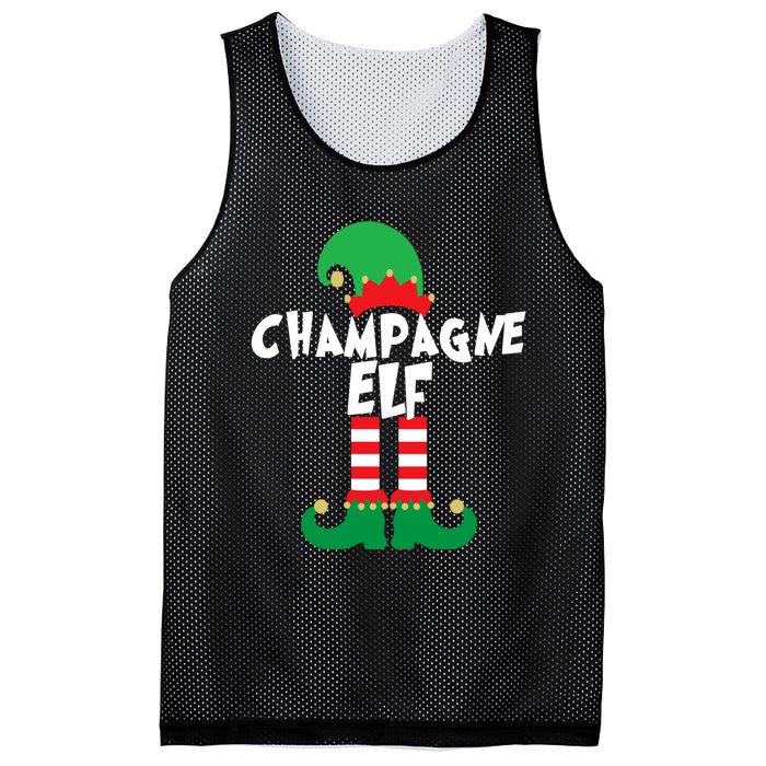 Champagne Elf Funny Christmas Squad Matching Xmas Mesh Reversible Basketball Jersey Tank