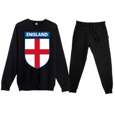 Cool England Flag Badge Premium Crewneck Sweatsuit Set