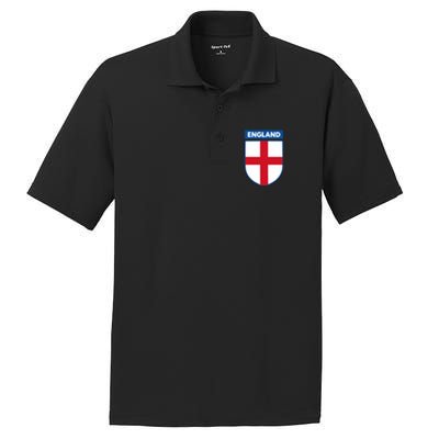 Cool England Flag Badge PosiCharge RacerMesh Polo