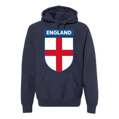 Cool England Flag Badge Premium Hoodie