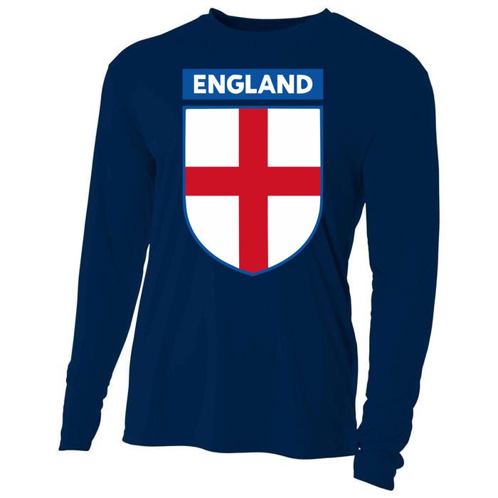 Cool England Flag Badge Cooling Performance Long Sleeve Crew