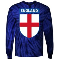 Cool England Flag Badge Tie-Dye Long Sleeve Shirt