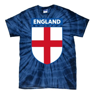 Cool England Flag Badge Tie-Dye T-Shirt