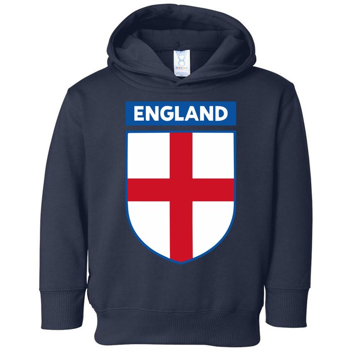 Cool England Flag Badge Toddler Hoodie