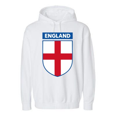 Cool England Flag Badge Garment-Dyed Fleece Hoodie