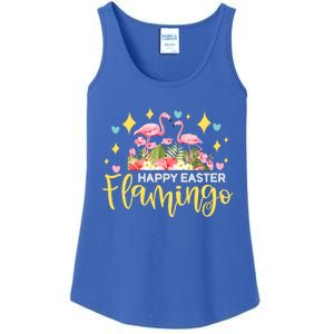 Cute Easter Flamingo With Easter Basket Gift Ladies Essential Tank