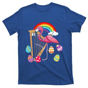 Cute Easter Flamingo Bunny Ear Eggs Basket Harp Funny Gift T-Shirt