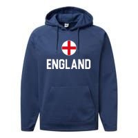 Cool England Flag Performance Fleece Hoodie