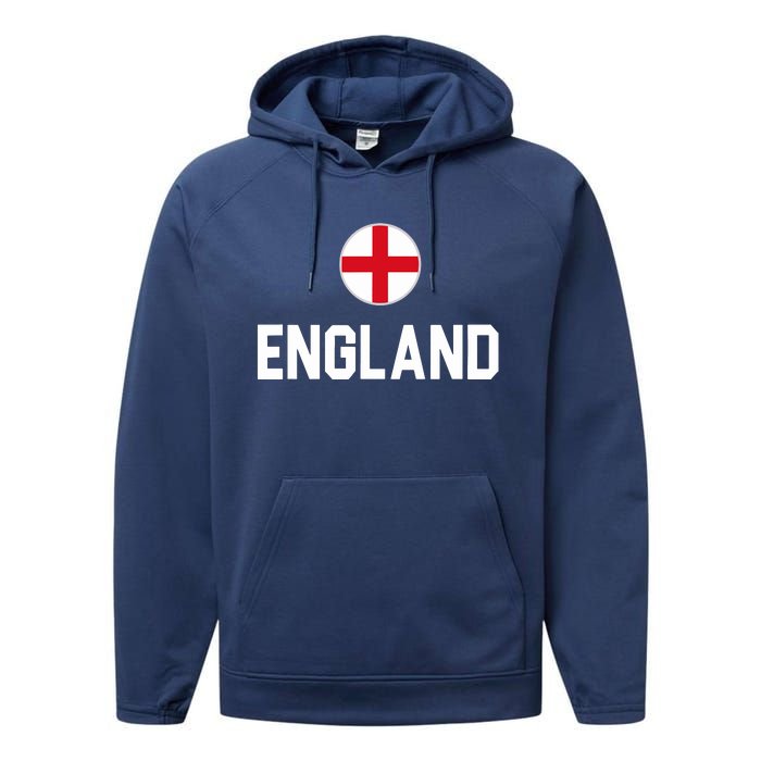 Cool England Flag Performance Fleece Hoodie