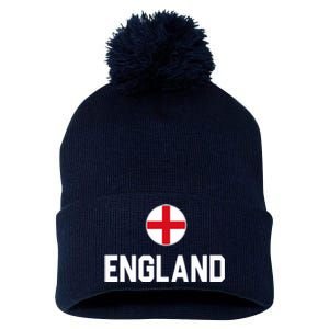 Cool England Flag Pom Pom 12in Knit Beanie