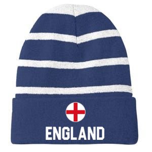 Cool England Flag Striped Beanie with Solid Band