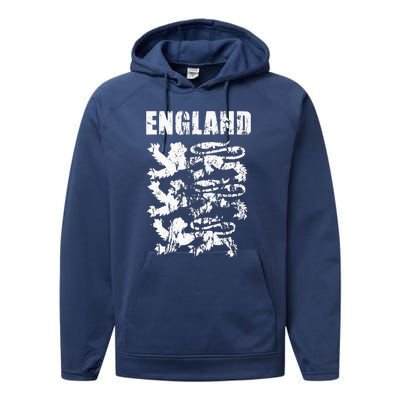 Cool England Flag Performance Fleece Hoodie