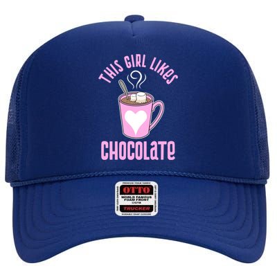 Chocolate Expert Funny Saying Likes Cocoa Chocolate Gift High Crown Mesh Back Trucker Hat