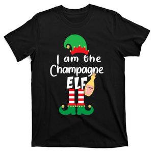 Champagne Elf Funny Christmas Squad Matching Xmas Wine Lover T-Shirt