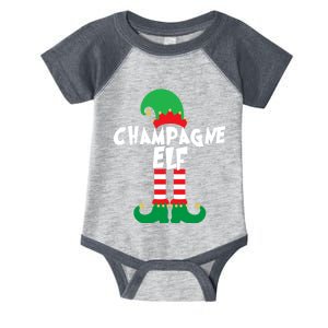 Champagne Elf Funny Christmas Squad Matching Xmas Infant Baby Jersey Bodysuit