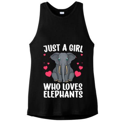 Cool Elephant For Wo Girl African Elephant Lover Zoology Ladies PosiCharge Tri-Blend Wicking Tank