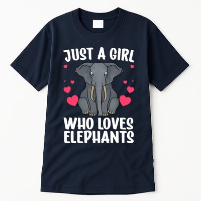 Cool Elephant For Wo Girl African Elephant Lover Zoology Tall T-Shirt