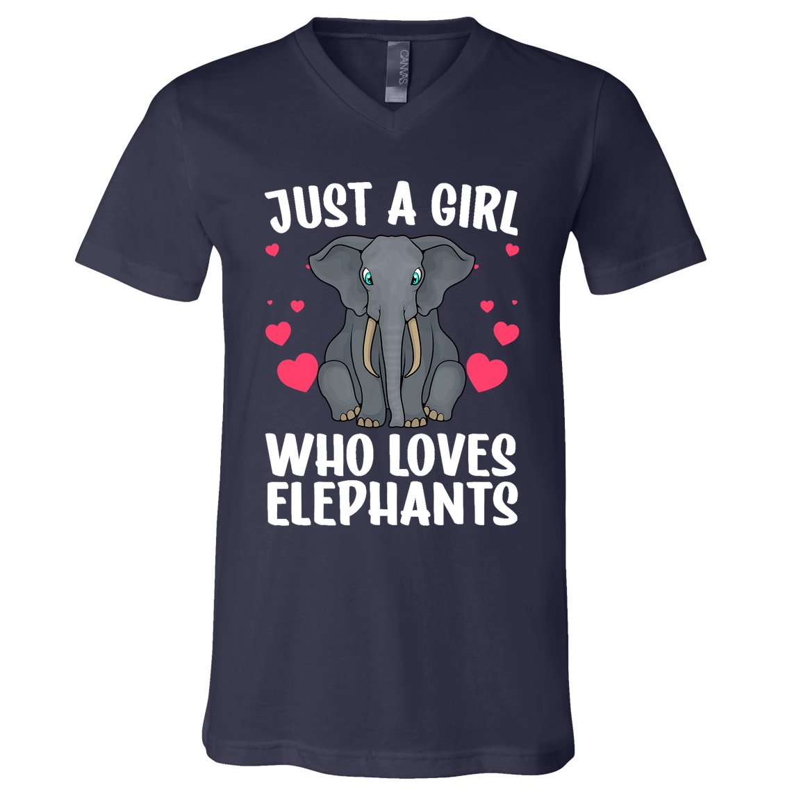 Cool Elephant For Wo Girl African Elephant Lover Zoology V-Neck T-Shirt